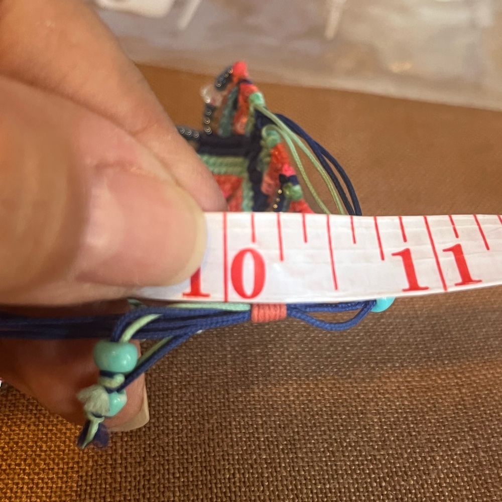Handcrafted Macrame Style Drawstring Adjustable Bracelet - Picture 5 of 7